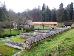 Chedworth Roman Villa View from Northeast Wiki in the Cotswolds
